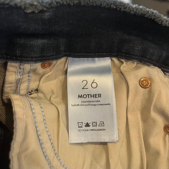MOTHER Double Fray Charmer Crop Jeans In Photo Finish Sz 26 - Picture 7 of 11